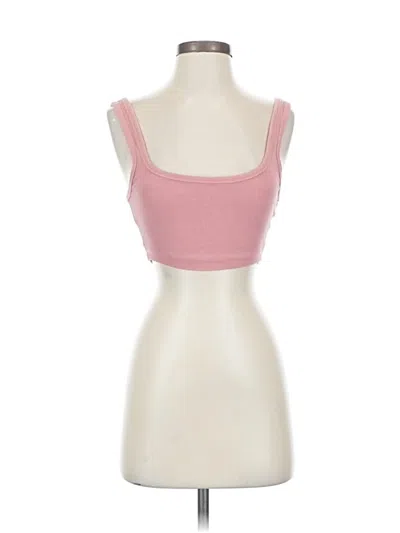 Pre-owned Zara Sleeveless Top Pink Sweetheart Neckline Tops