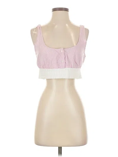Pre-owned Zara Sleeveless Top Pink Sweetheart Neckline Tops