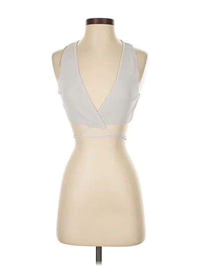 Pre-owned Zara Sleeveless Top Silver Halter Neckline Tops
