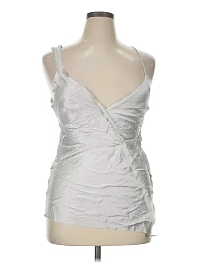 Zara Sleeveless Top Silver One Shoulder Neckline Tops
