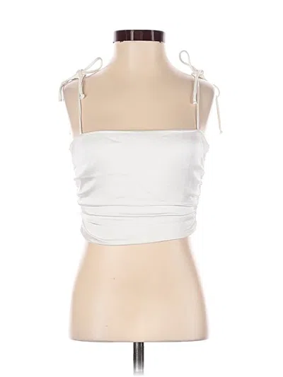 Pre-owned Zara Sleeveless Top Silver Strapless Neckline Tops