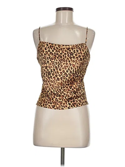 Pre-owned Zara Sleeveless Top Tan Sweetheart Neckline Tops