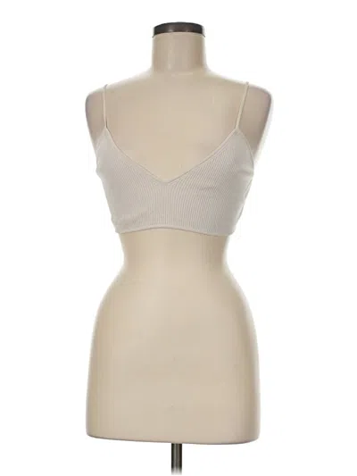 Pre-owned Zara Sleeveless Top Tan Sweetheart Neckline Tops