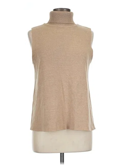 Pre-owned Zara Sleeveless Top Tan Turtleneck Tops