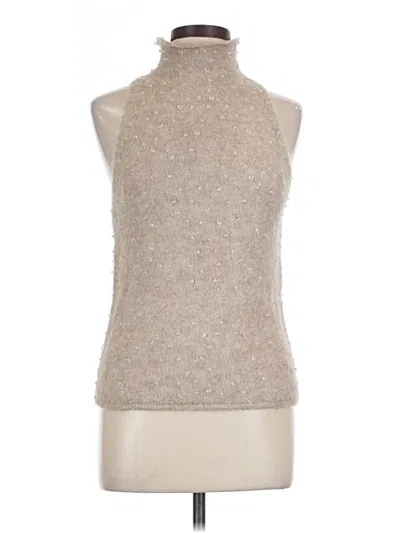 Pre-owned Zara Sleeveless Top Tan Turtleneck Tops