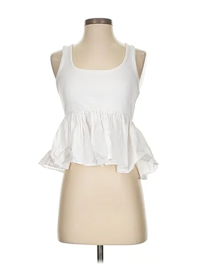 Pre-owned Zara Sleeveless Top White Halter Neckline Tops