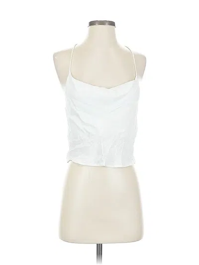 Pre-owned Zara Sleeveless Top White Halter Neckline Tops