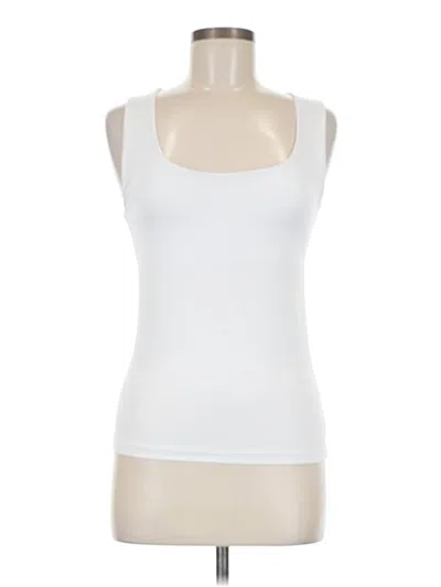 Pre-owned Zara Sleeveless Top White Scoop Neck Tops