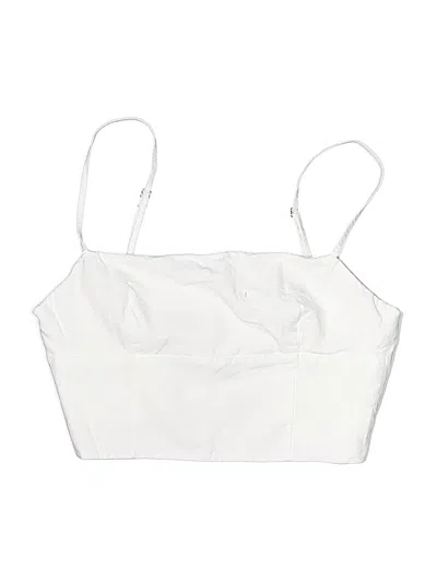 Pre-owned Zara Sleeveless Top White Strapless Neckline Tops