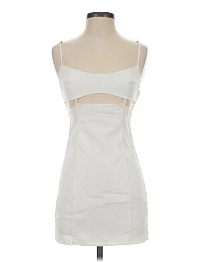 Pre-owned Zara Sleeveless Top White Strapless Neckline Tops