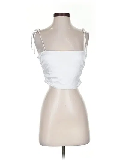 Pre-owned Zara Sleeveless Top White Sweetheart Neckline Tops