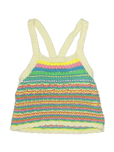 Pre-owned Zara Kids' Sleeveless Top Yellow Halter Neckline Tops