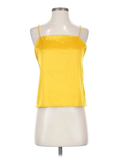Pre-owned Zara Sleeveless Top Yellow Halter Neckline Tops
