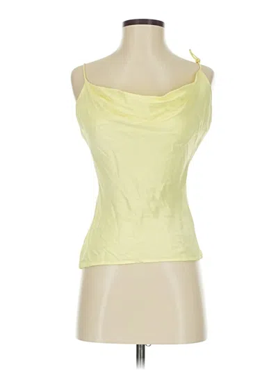 Pre-owned Zara Sleeveless Top Yellow Strapless Neckline Tops