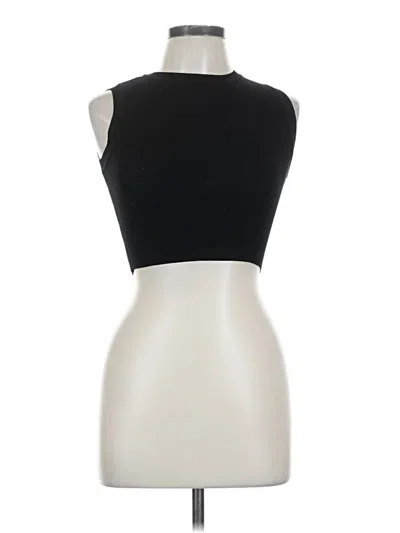 Pre-owned Zara Sleeveless T-shirt In Black