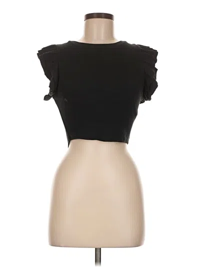Pre-owned Zara Sleeveless T-shirt In Black