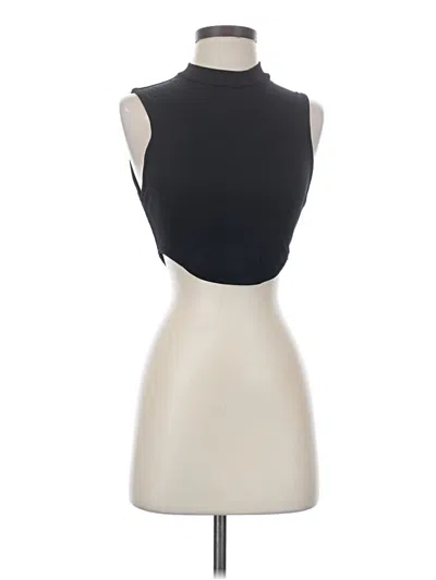 Pre-owned Zara Sleeveless T-shirt In Black