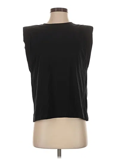Pre-owned Zara Sleeveless T-shirt In Black