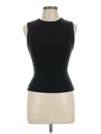 Pre-owned Zara Sleeveless T-shirt In Black