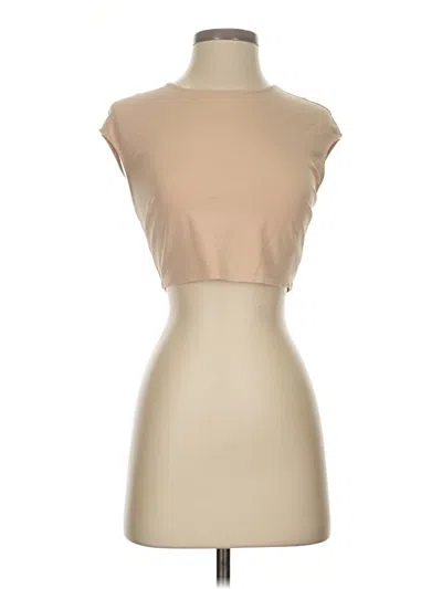 Pre-owned Zara Sleeveless T-shirt In Brown