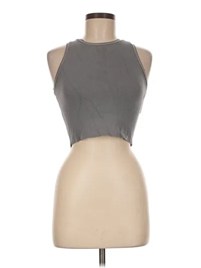 Pre-owned Zara Sleeveless T-shirt In Gray