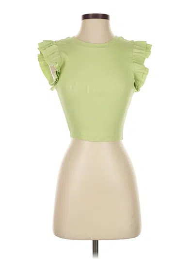 Pre-owned Zara Sleeveless T-shirt In Green
