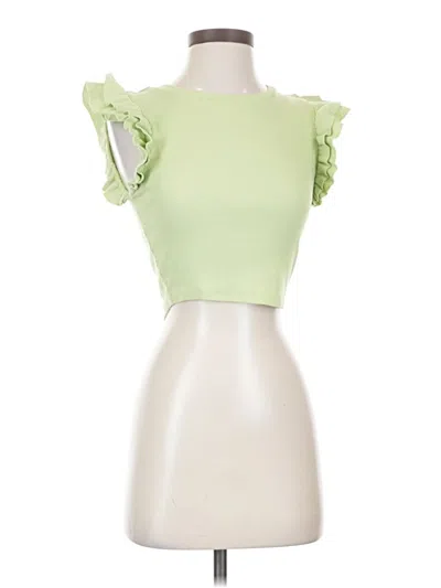 Pre-owned Zara Sleeveless T-shirt In Green