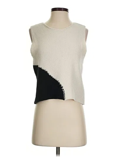 Pre-owned Zara Sleeveless T-shirt In Ivory