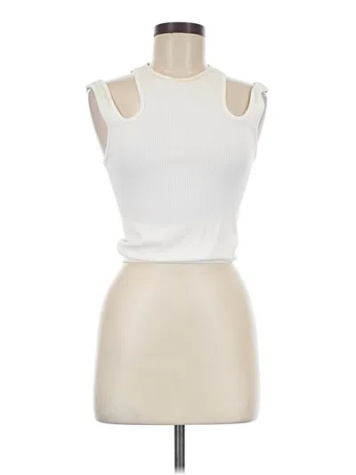 Pre-owned Zara Sleeveless T-shirt In Ivory