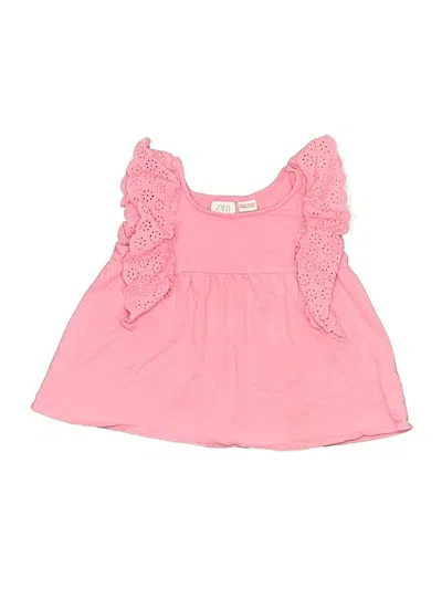 Pre-owned Zara Kids' Sleeveless T-shirt In Pink