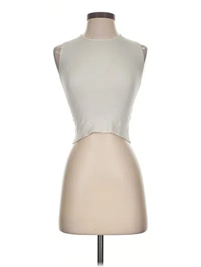 Pre-owned Zara Sleeveless T-shirt In Silver