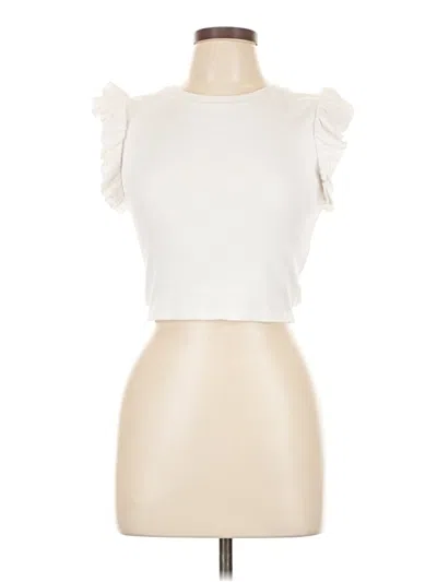 Pre-owned Zara Sleeveless T-shirt In White
