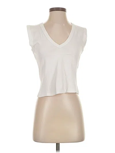 Pre-owned Zara Sleeveless T-shirt In White