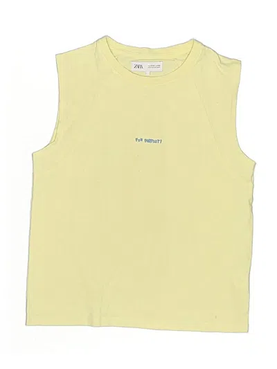 Pre-owned Zara Kids' Sleeveless T-shirt In Yellow