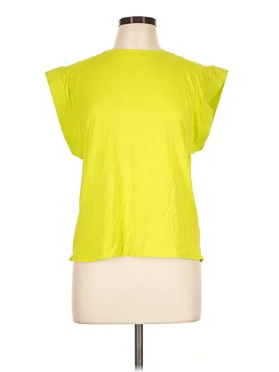 Pre-owned Zara Sleeveless T-shirt In Yellow