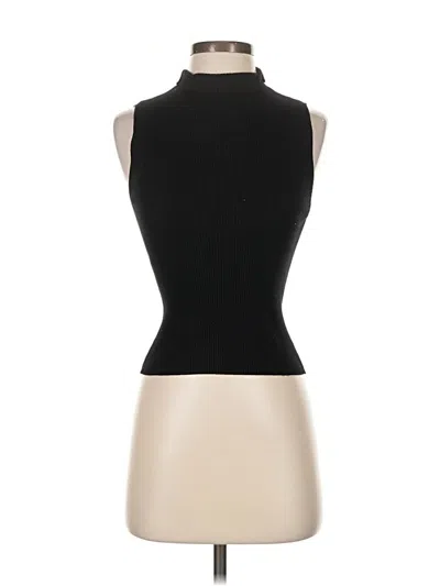 Pre-owned Zara Sleeveless Turtleneck In Black