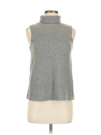 Pre-owned Zara Sleeveless Turtleneck In Gray