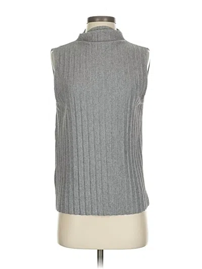 Pre-owned Zara Sleeveless Turtleneck In Gray