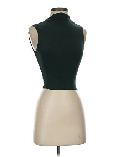 Pre-owned Zara Sleeveless Turtleneck In Green