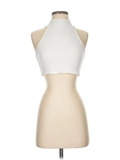 Pre-owned Zara Sleeveless Turtleneck In White