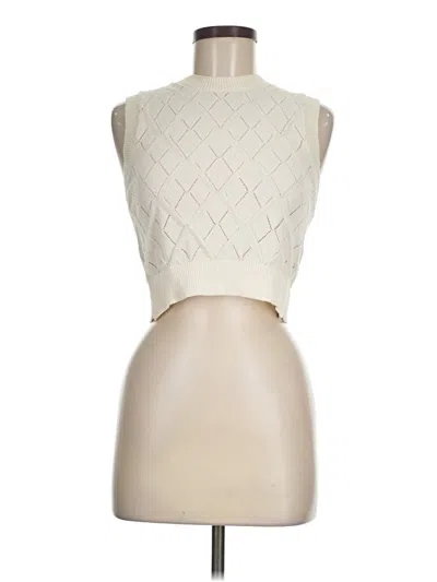 Pre-owned Zara Sleeveless Turtleneck In White