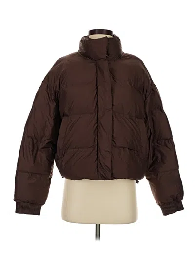 Pre-owned Zara Snow Jacket In Brown