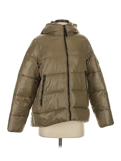Pre-owned Zara Snow Jacket In Green