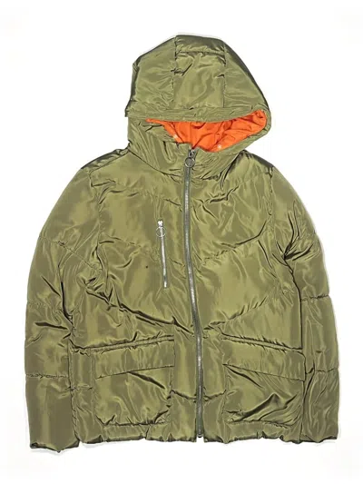 Pre-owned Zara Kids' Snow Jacket In Green