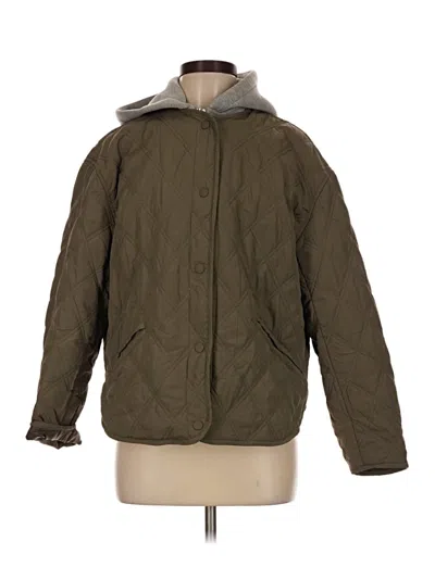 Pre-owned Zara Snow Jacket In Green