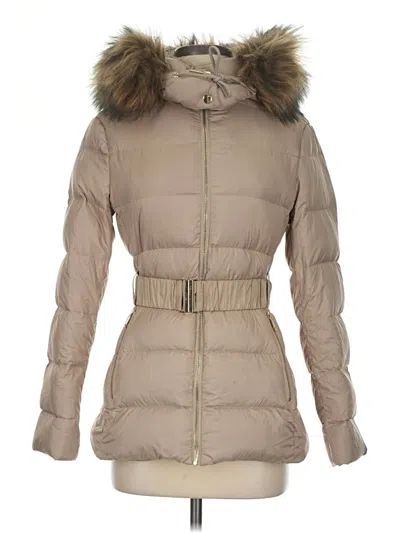 Pre-owned Zara Snow Jacket In Tan