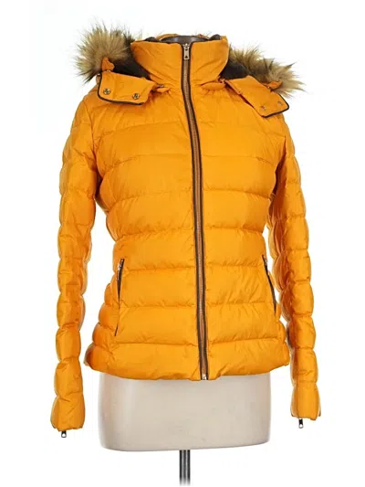 Pre-owned Zara Snow Jacket In Yellow