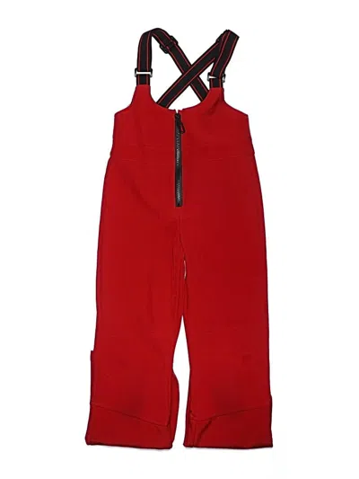 Pre-owned Zara Kids' Snow Pants With Bib In Red