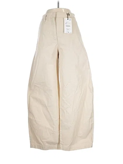 Pre-owned Zara Snow Pants With Bib In White