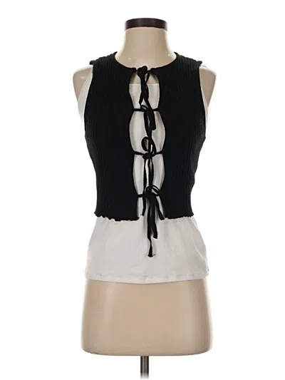 Pre-owned Zara Sweater Vest In Black